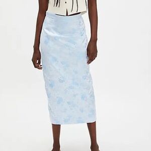 Maison Amory 'The Grandeur' Midi Skirt in River Rose (NWT)